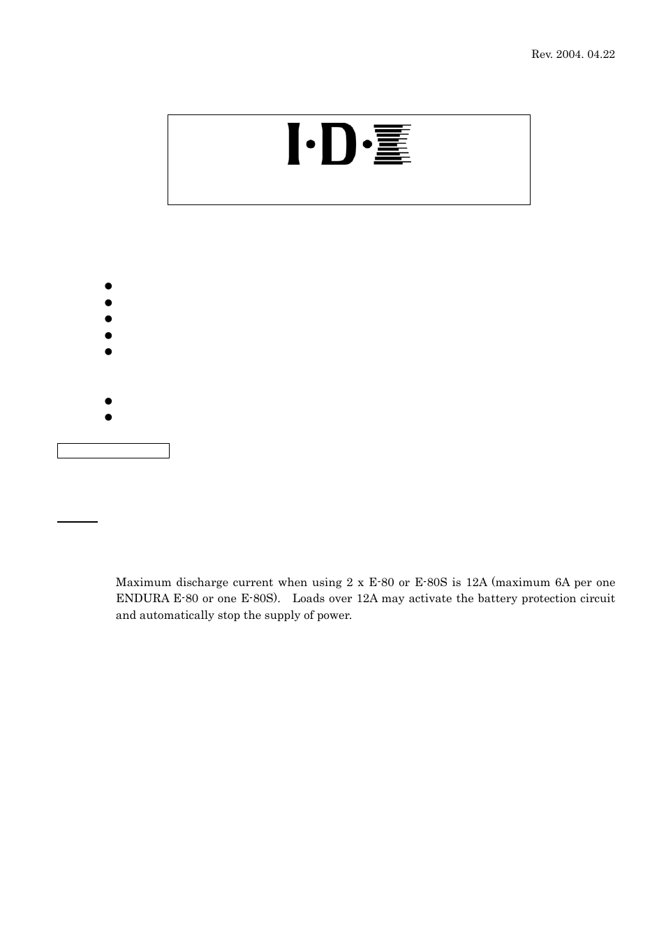 IDX EB-4 User Manual | 1 page