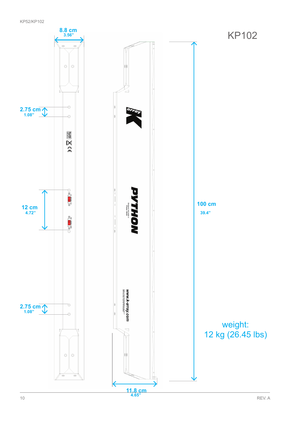 Kp102 | K-array KP102 User Manual | Page 10 / 24