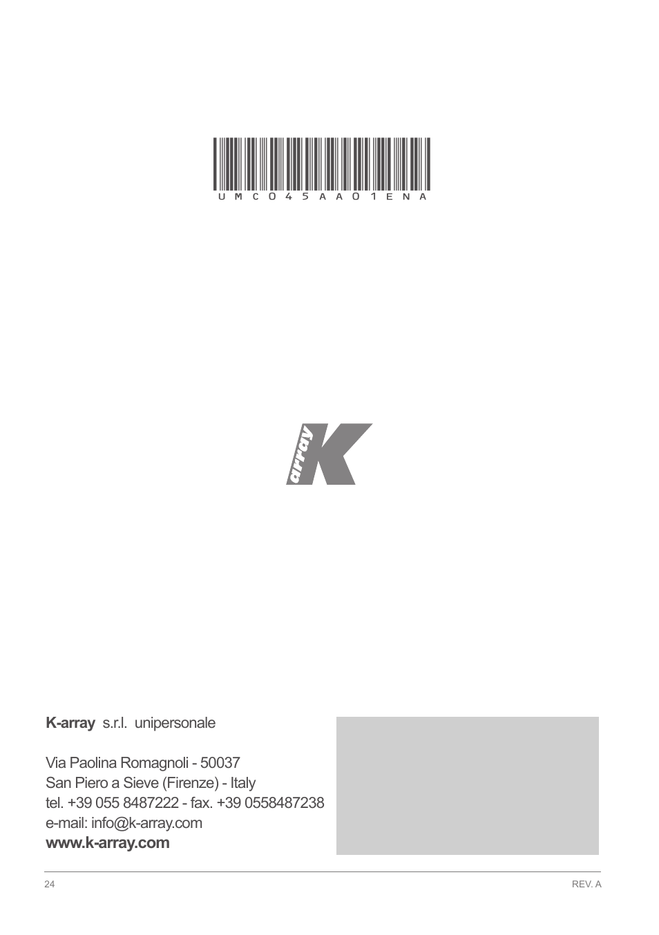 K-array KP102 User Manual | Page 24 / 24