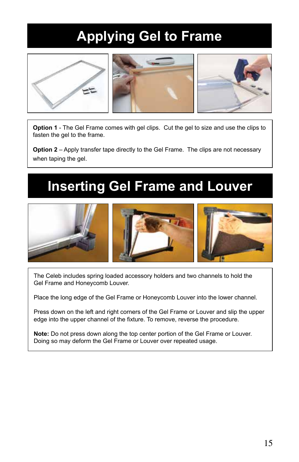 Kino Flo Celeb 200 DMX LED User Manual | Page 15 / 20