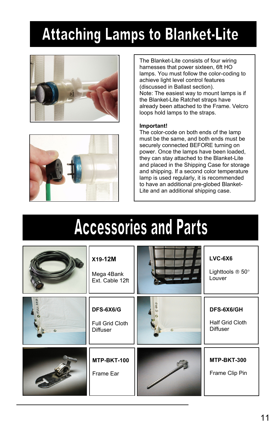 Kino Flo Blanket Light 6X6 User Manual | Page 11 / 14