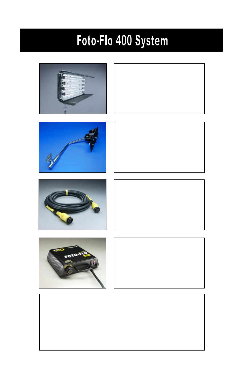 Kino Flo Foto-Flo 400 User Manual | Page 3 / 14