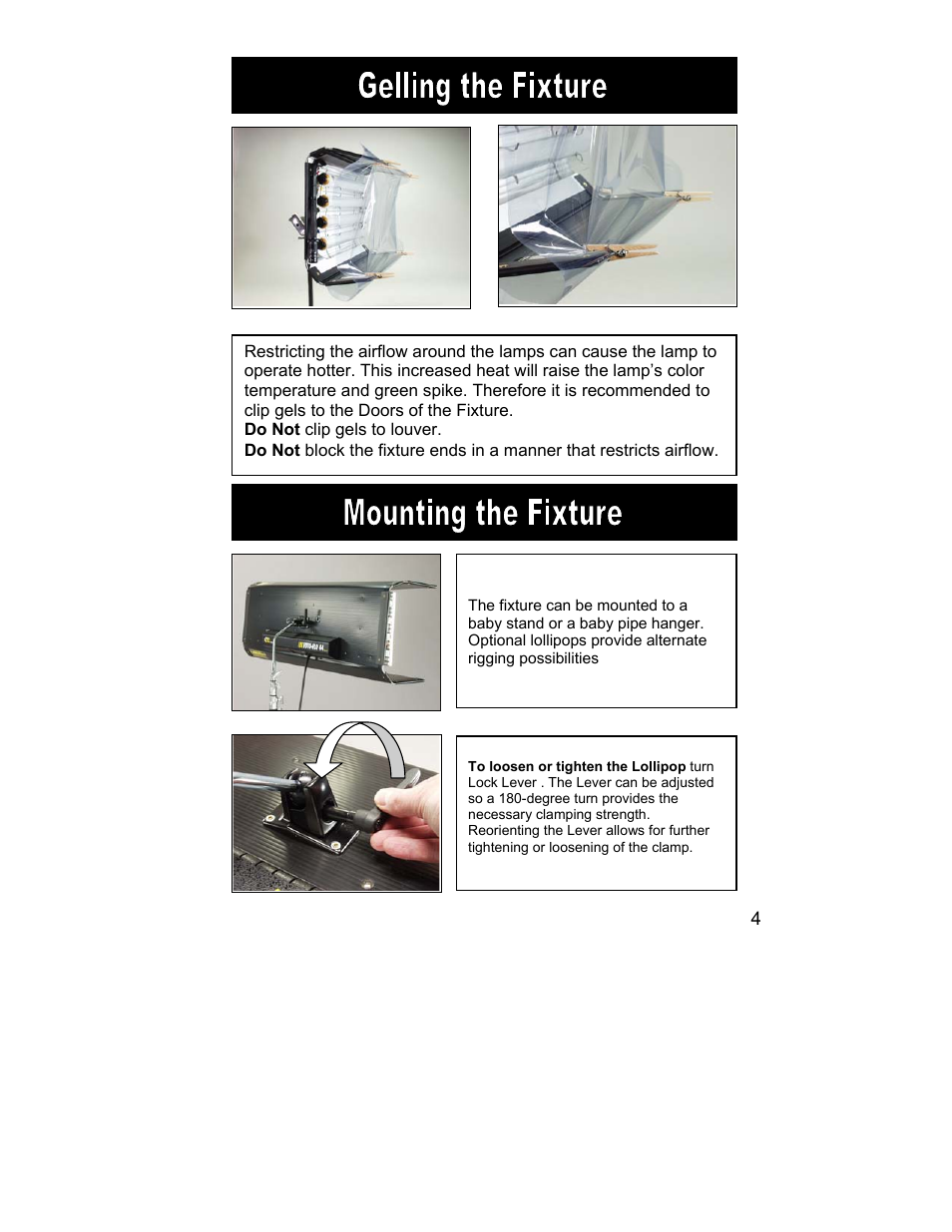 Kino Flo Foto-Flo 44 User Manual | Page 4 / 9