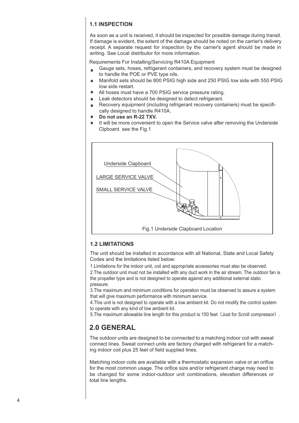 0 general | Klimaire CSM42H2P16 User Manual | Page 4 / 21
