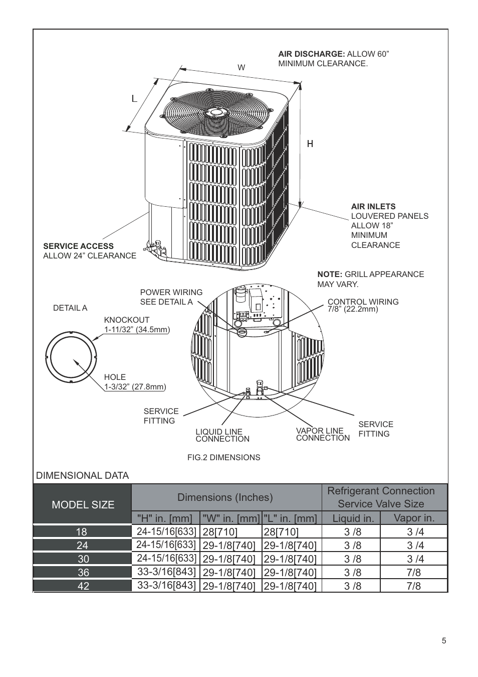 Klimaire CSM42H2P16 User Manual | Page 5 / 21