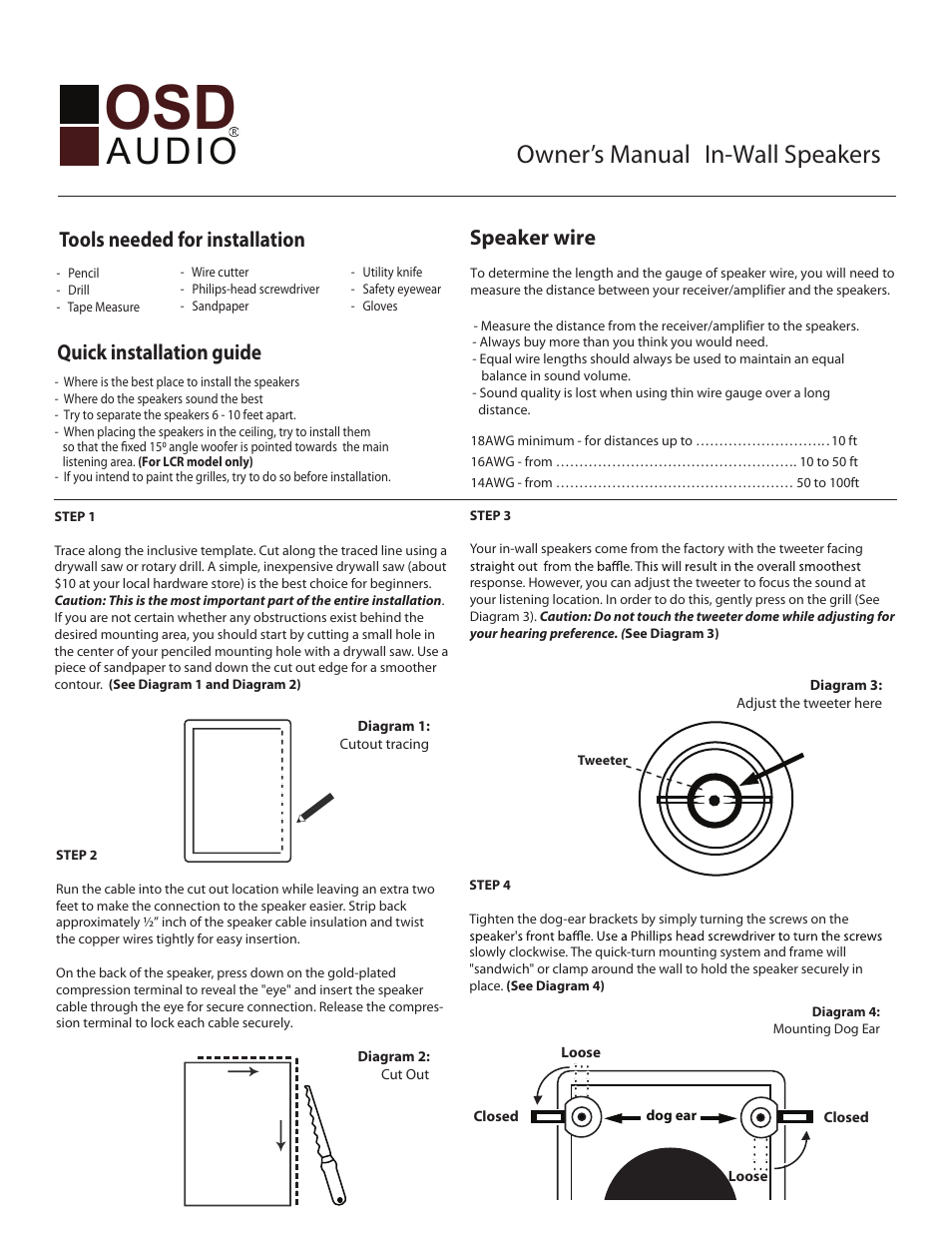 OSD Audio ICE840 User Manual | 8 pages