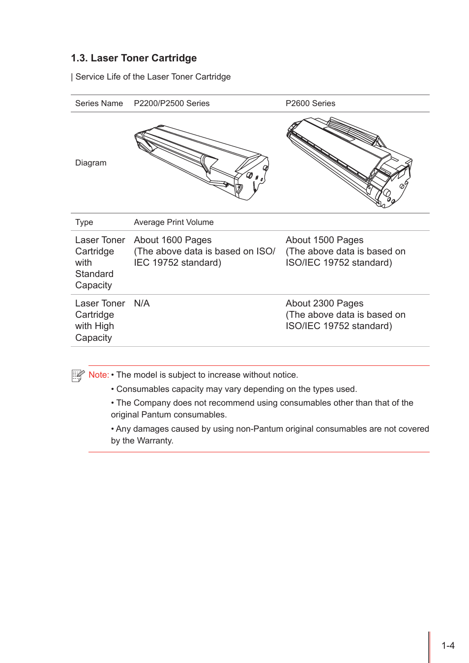 Laser toner cartridge, Laser toner cartridge -4 | Pantum P2500W User Manual | Page 11 / 78