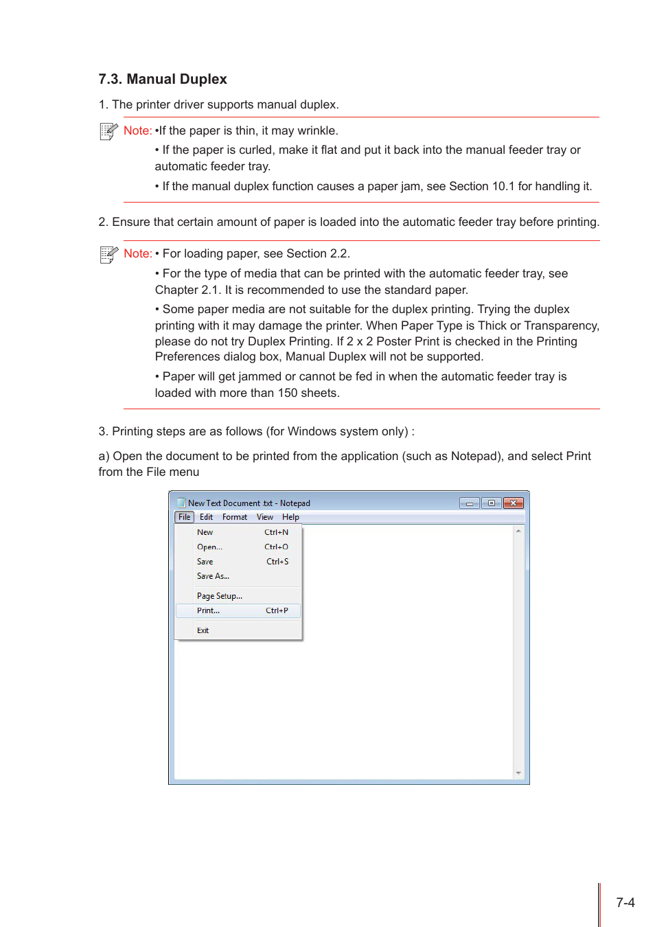 Manual duplex, Manual duplex -4 | Pantum P2500W User Manual | Page 49 / 78