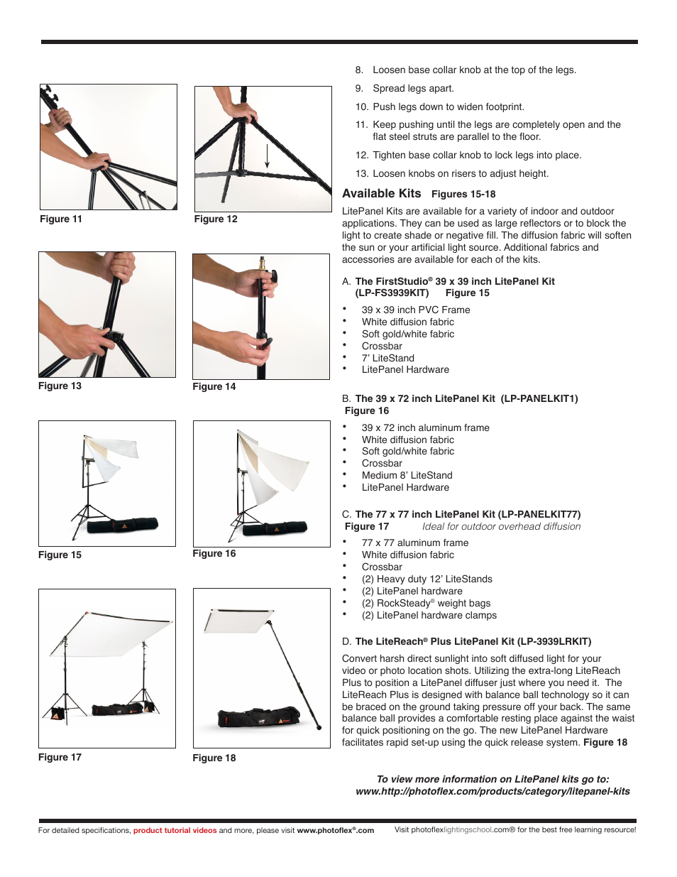 Photoflex LP-BA3939FR LitePanel 39 x 39 inch Aluminum Frame User Manual | Page 2 / 3