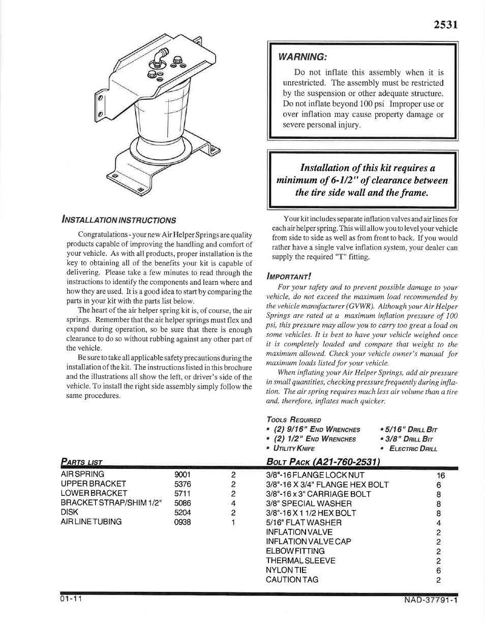 Rite-Ride 2531 User Manual | 12 pages