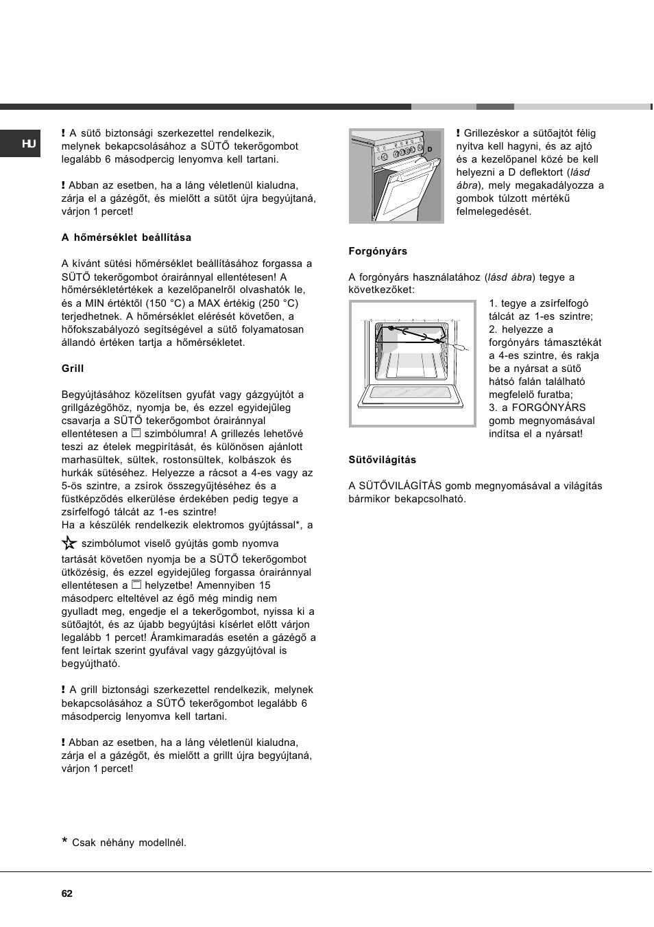 Hotpoint Ariston CG 64 SG3 R/HA User Manual | Page 62 / 68
