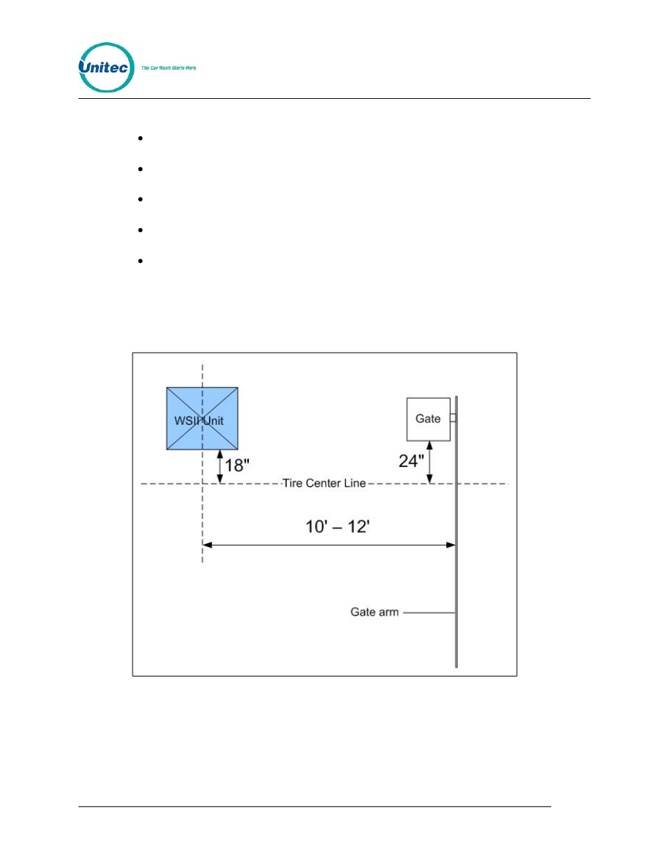 2 mechanical planning, Mechanical planning, Figure 1. gate position | Unitec American Parking Equipment User Manual | Page 6 / 47