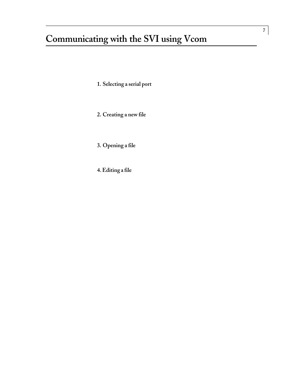 Communicating with the svi using vcom | VICI SVI User Manual | Page 11 / 21