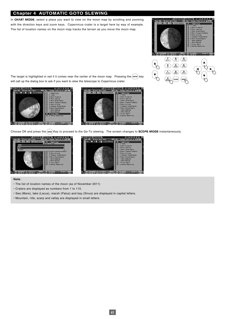 Chapter 4 automatic goto slewing | Vixen Sphinx SXP User Manual | Page 41 / 102