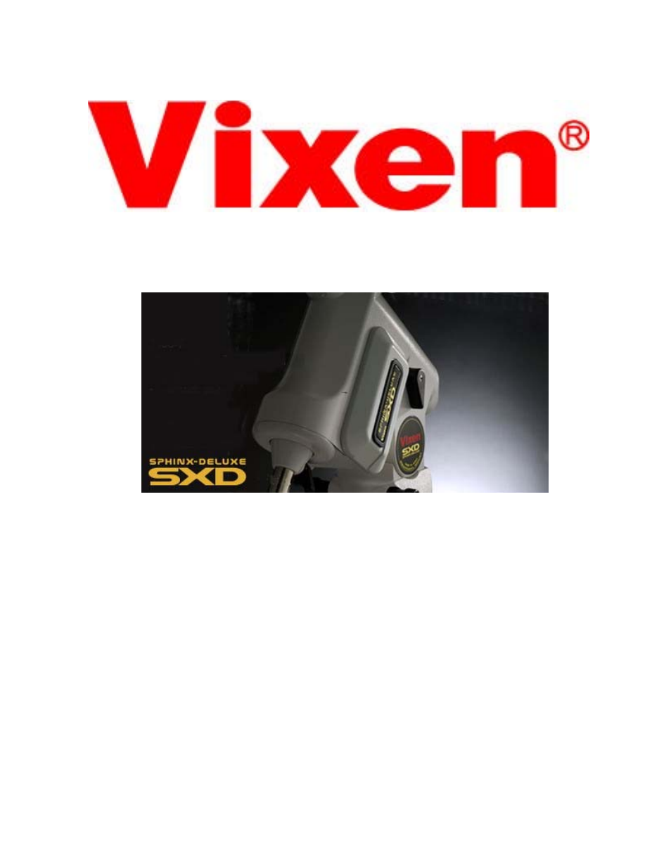 Vixen SPHINX SXD Mount User Manual | 61 pages