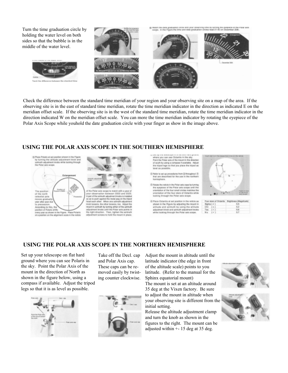Vixen SX Polar Axis Scope User Manual | Page 2 / 3