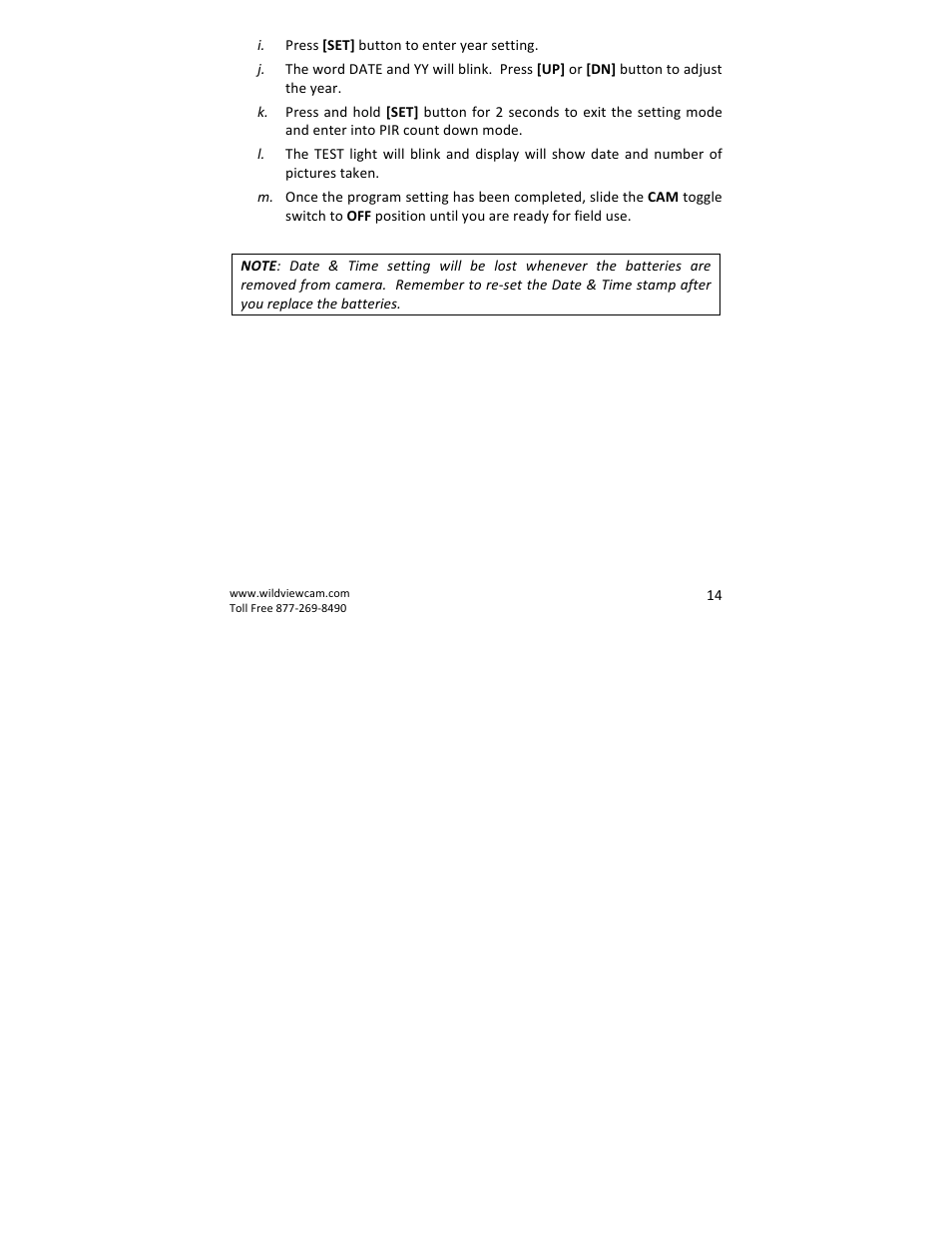 Wildview STC-WV30 User Manual | Page 14 / 30