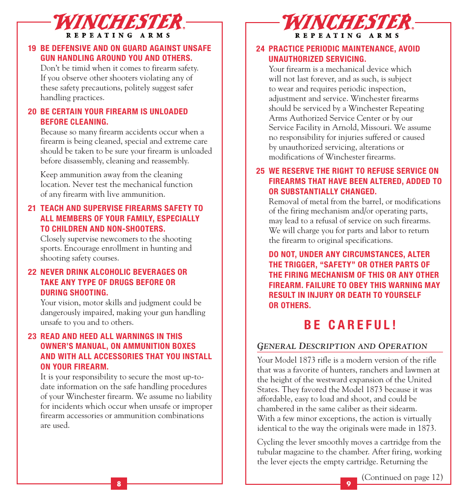Winchester Repeating Arms 1873 User Manual | Page 6 / 19