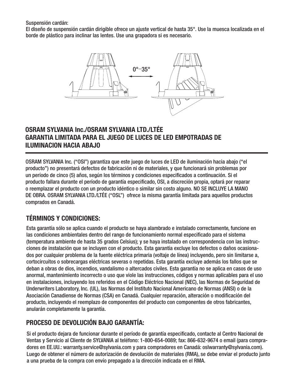 OSRAM SYLVANIA LED ULTRA 6” Gimbal Recessed Kit User Manual | Page 14 / 15