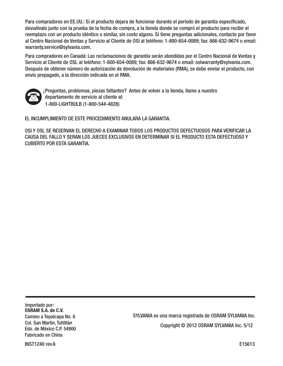 OSRAM SYLVANIA LED ULTRA 6” Gimbal Recessed Kit User Manual | Page 15 / 15