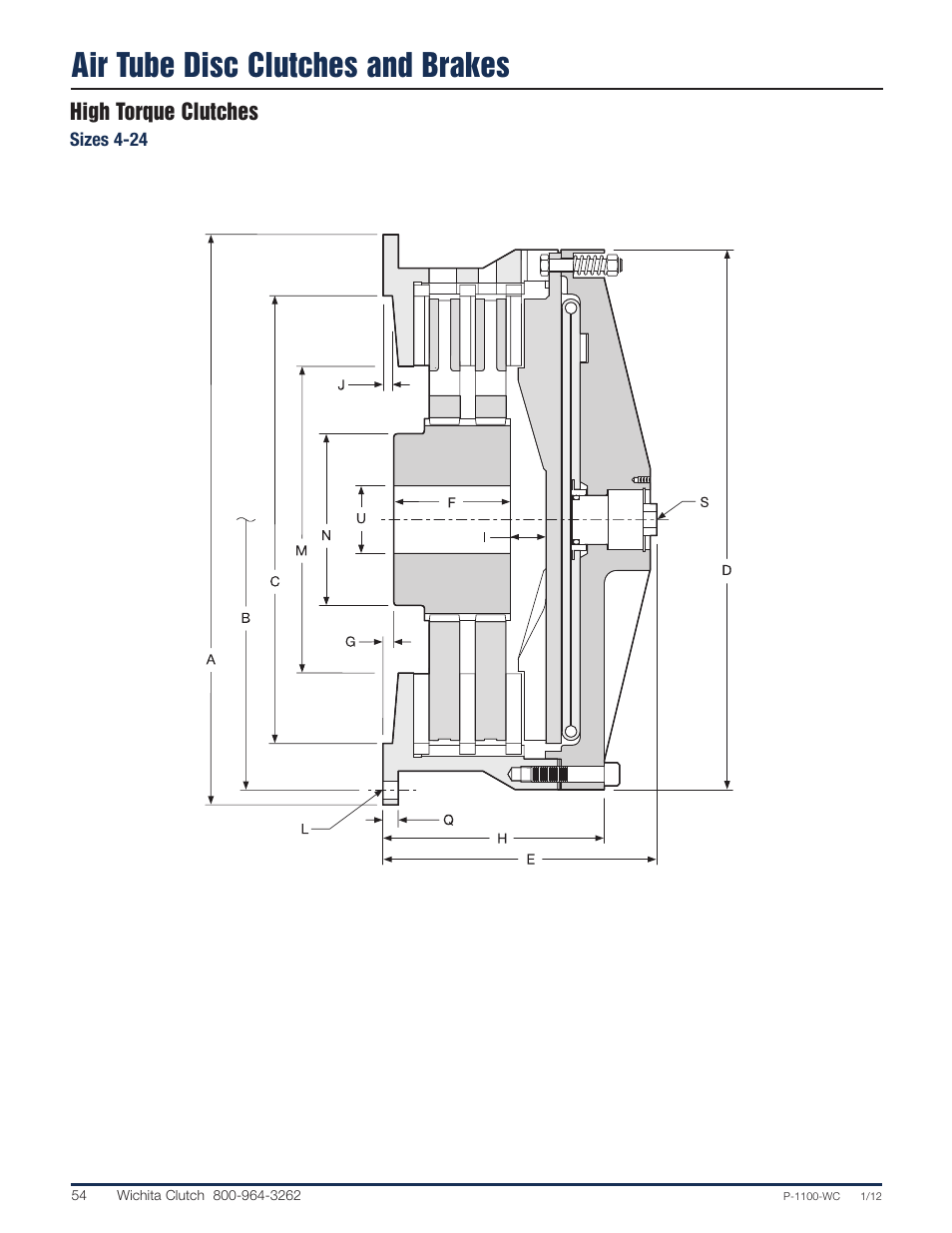 Air tube disc clutches and brakes | Wichita Clutch Low Inertia (LI) High Torque Clutch User Manual | Page 11 / 14