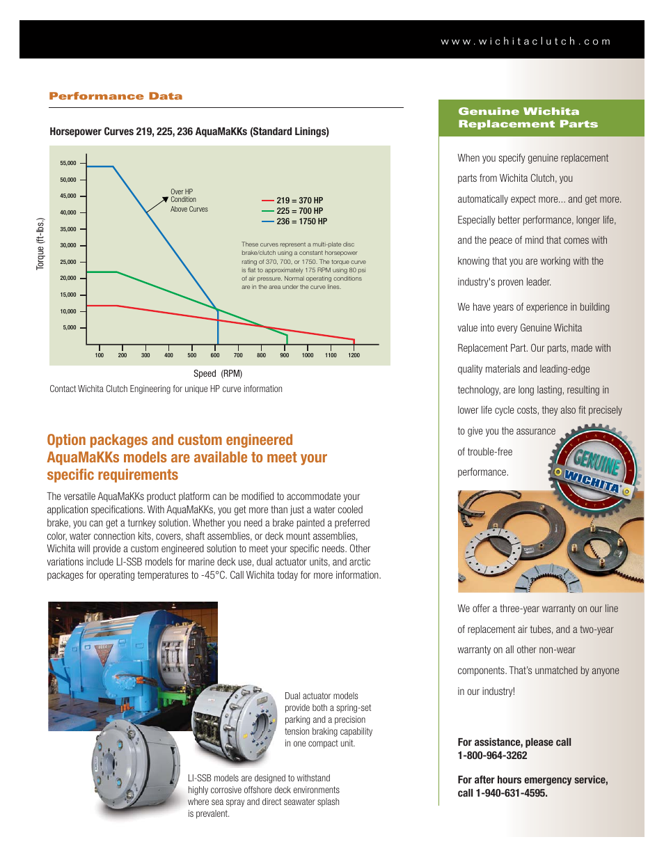 Wichita Clutch AquaMakks Water Cooled Clutches & Brakes User Manual | Page 7 / 8