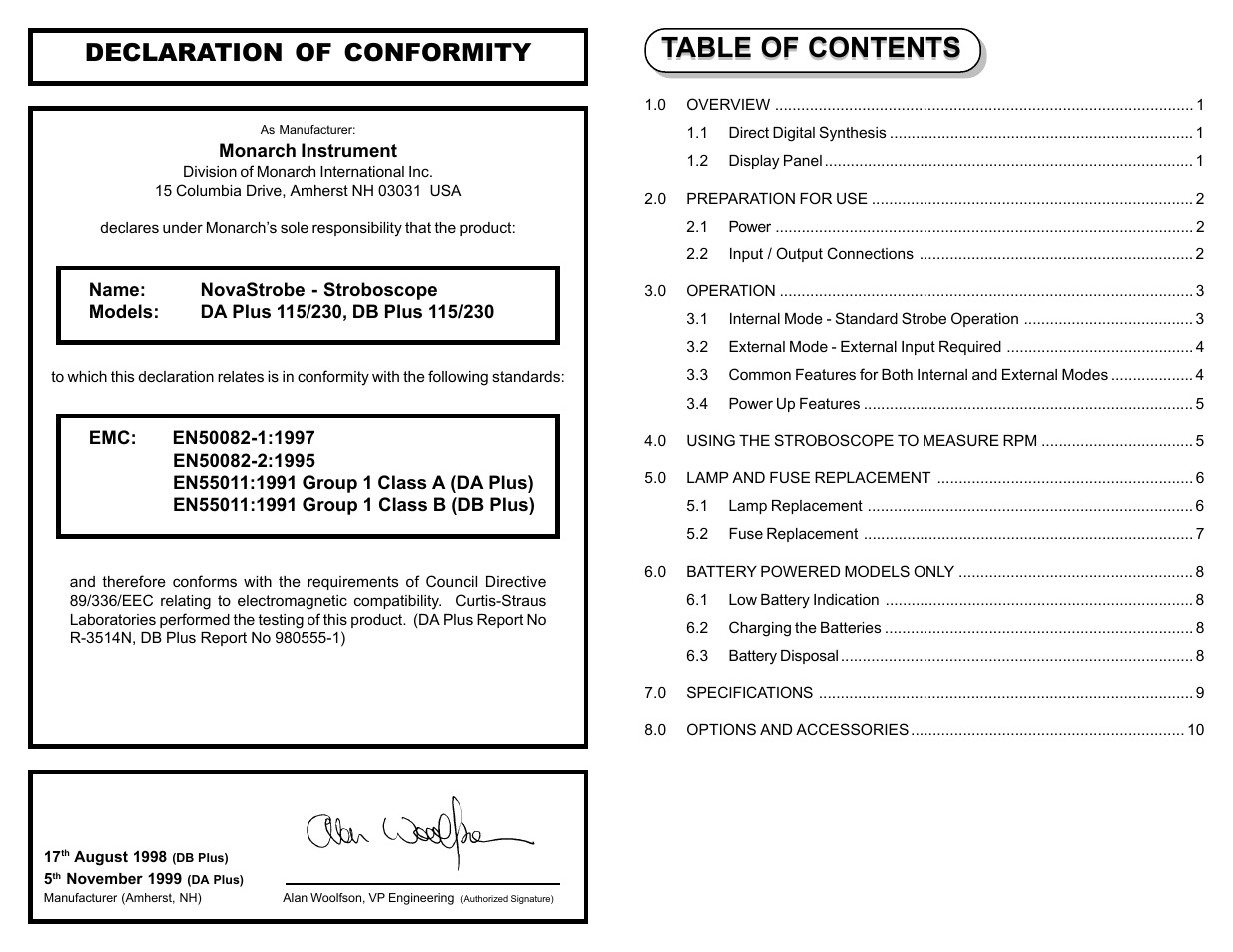 Monarch Instrument Nova Strobe DB Plus User Manual | Page 3 / 8