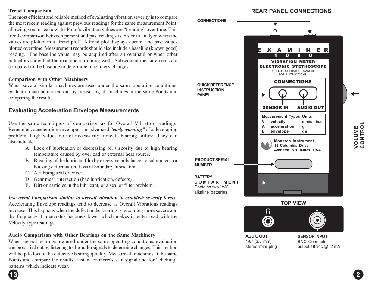 Monarch Instrument EXAMINER 1000 User Manual | Page 5 / 10