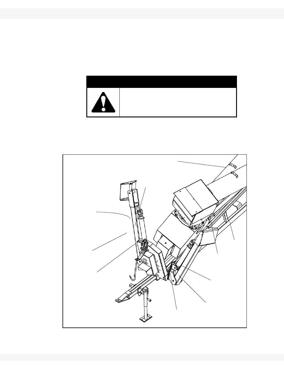 Centre lock (figure 4.4), T position (see figure 4.4), Warning | Wheatheart Swing Away Flex Auger User Manual | Page 83 / 106