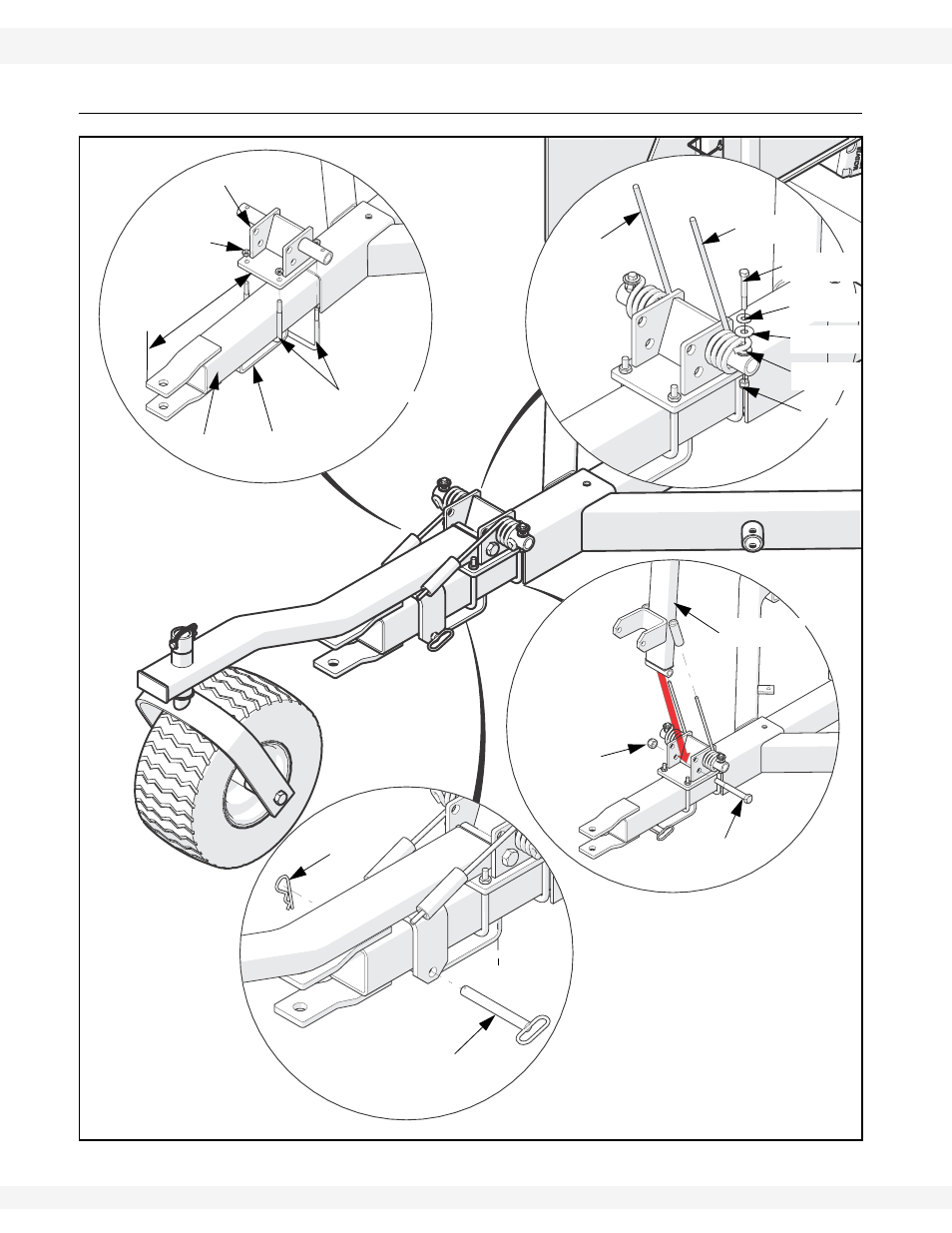 Front wheel assembly, Step a step b step c step d, Figure 4.5 | Wheatheart Self-Propelled Post Pounder Kit User Manual | Page 22 / 36