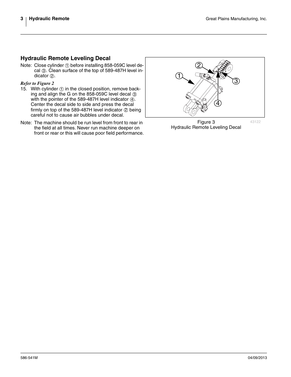 Hydraulic remote leveling decal | Great Plains 4000TM User Manual | Page 3 / 3