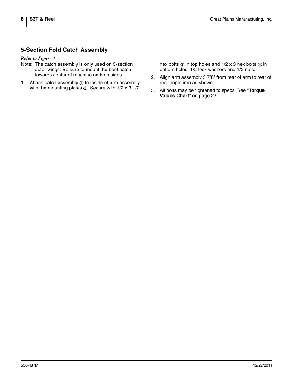 Section fold catch assembly | Great Plains S3T User Manual | Page 8 / 22
