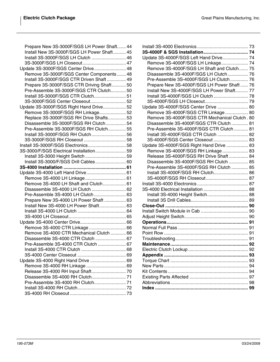 Great Plains Electric Clutch Package User Manual | Page 4 / 108