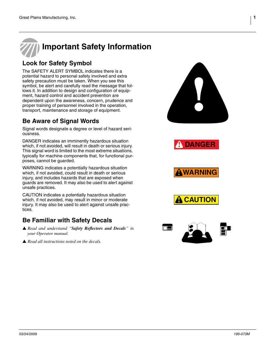 Important safety information | Great Plains Electric Clutch Package User Manual | Page 5 / 108