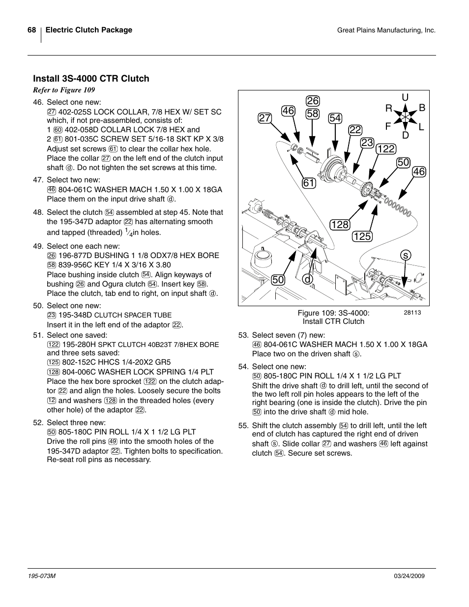 Install 3s-4000 ctr clutch | Great Plains Electric Clutch Package User Manual | Page 72 / 108