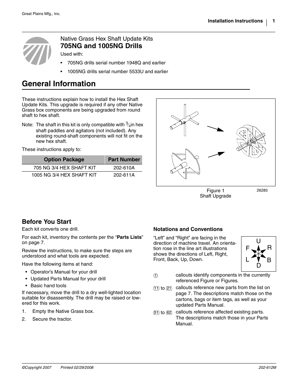 Great Plains 1005NG User Manual | 8 pages