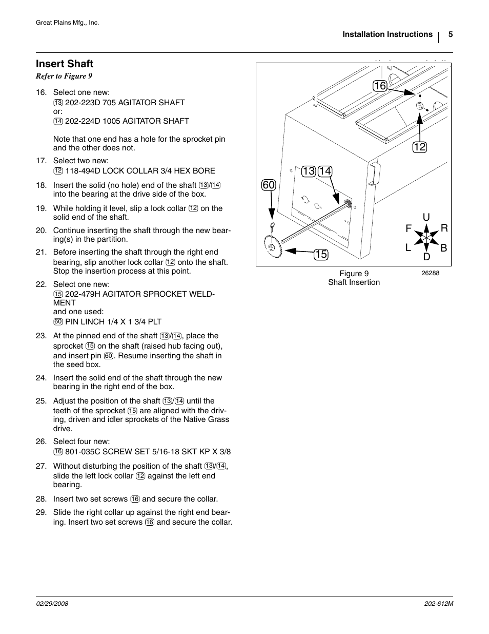 Insert shaft | Great Plains 1005NG User Manual | Page 5 / 8