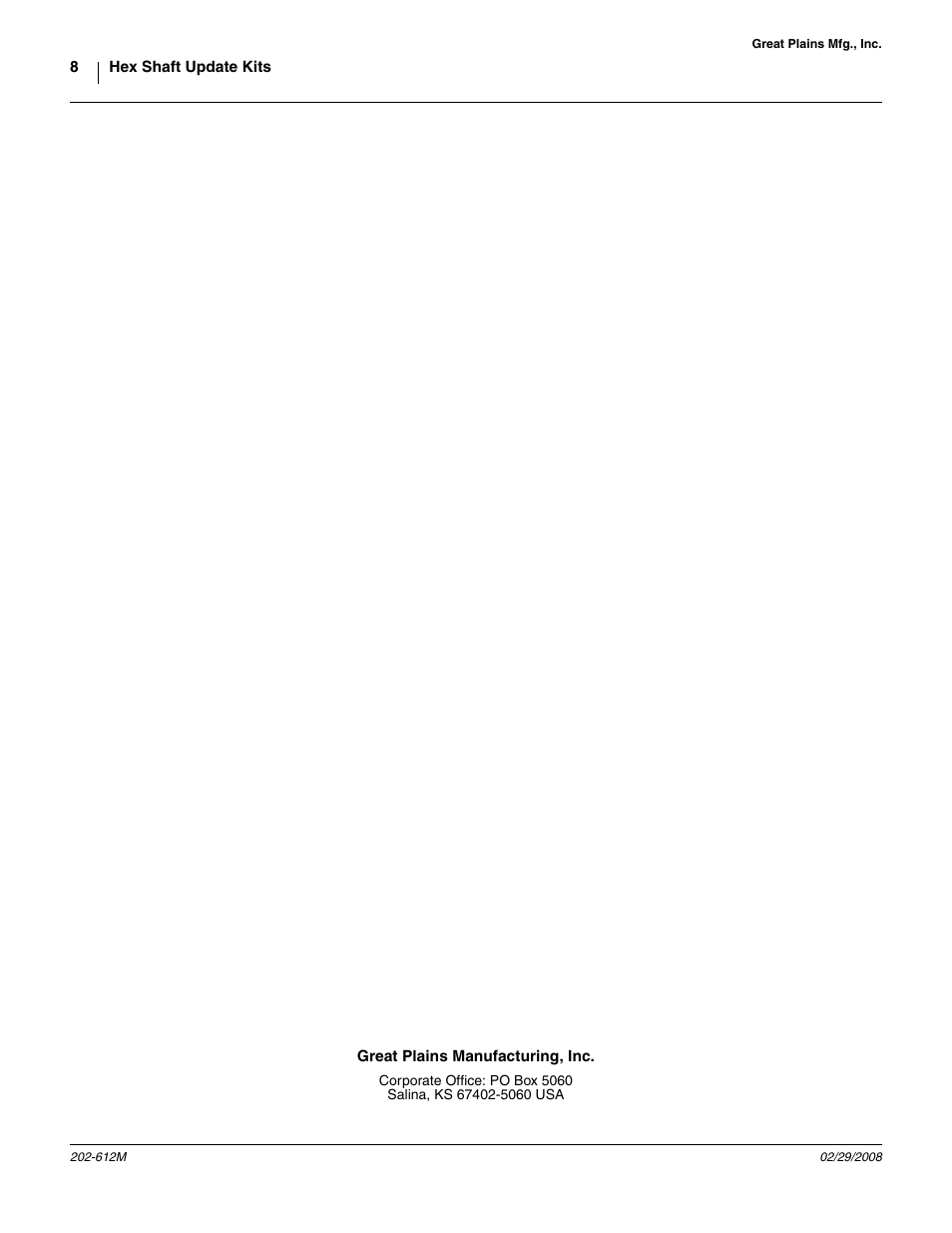 Great Plains 1005NG User Manual | Page 8 / 8