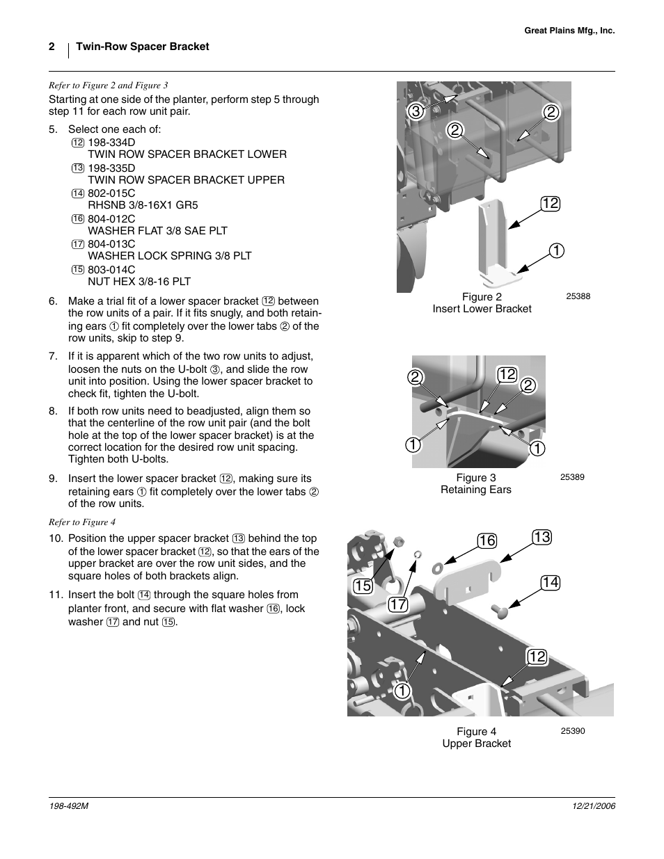 Great Plains Twin-Row Spacer Bracket User Manual | Page 2 / 3