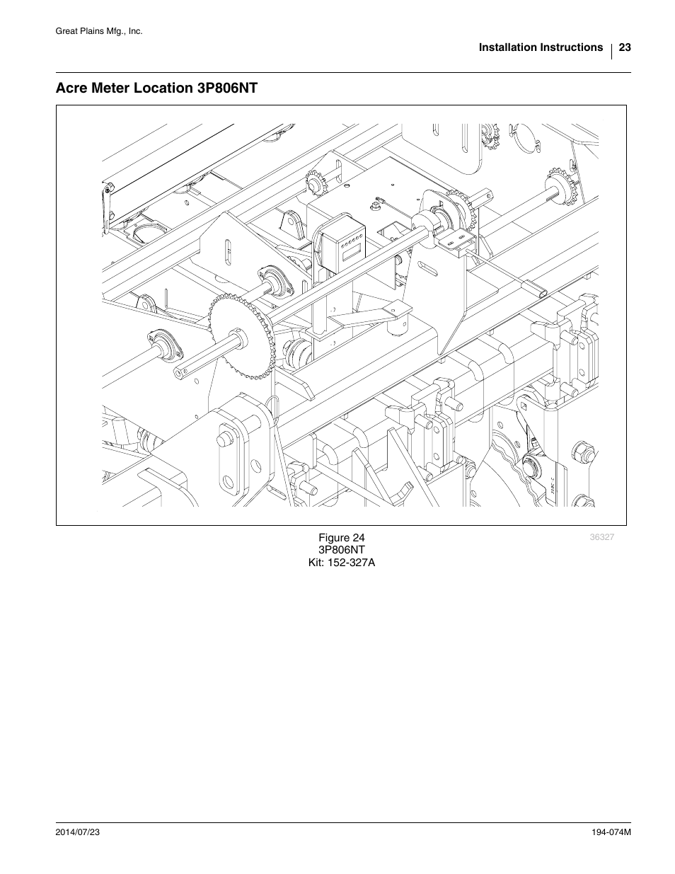 Acre meter location 3p806nt | Great Plains Electronic Acremeter User Manual | Page 23 / 34