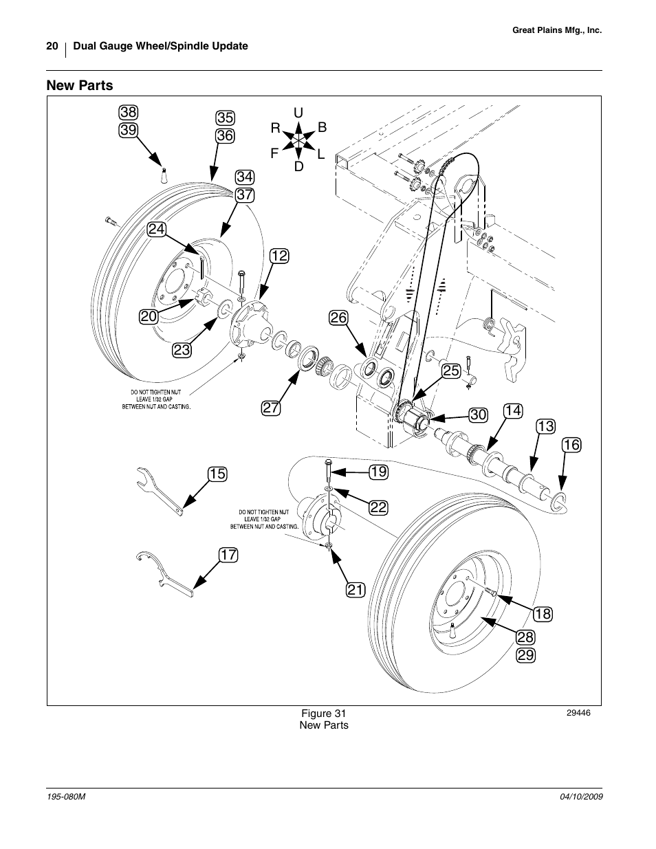 New parts | Great Plains Gauge Wheel-Spindle User Manual | Page 20 / 24