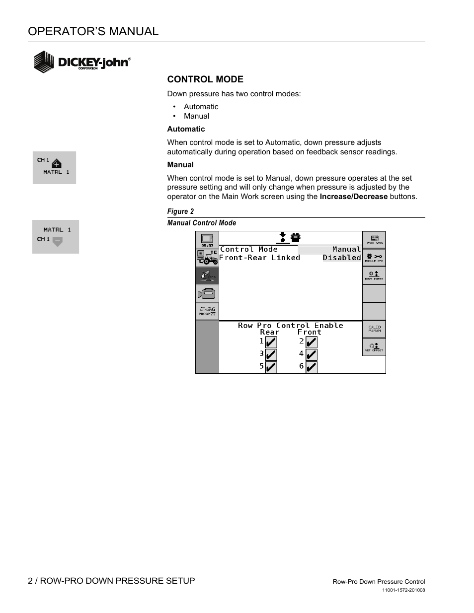 Operator’s manual | Great Plains DICKEY-john Down Pressure Control User Manual | Page 4 / 15
