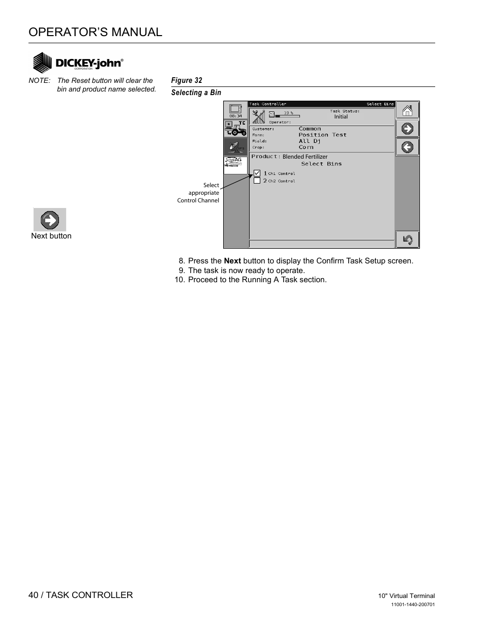 Operator’s manual | Great Plains DICKEY-john AI100 10-inch Virtual Terminal User Manual | Page 42 / 73