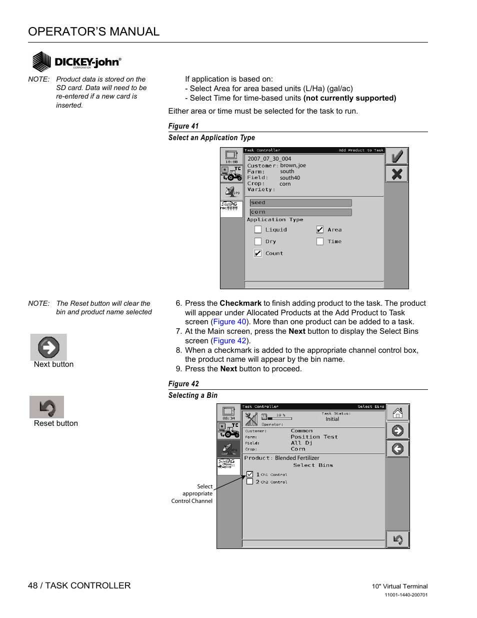 Operator’s manual | Great Plains DICKEY-john AI100 10-inch Virtual Terminal User Manual | Page 50 / 73
