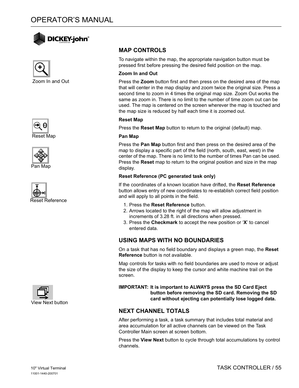 Operator’s manual | Great Plains DICKEY-john AI100 10-inch Virtual Terminal User Manual | Page 57 / 73