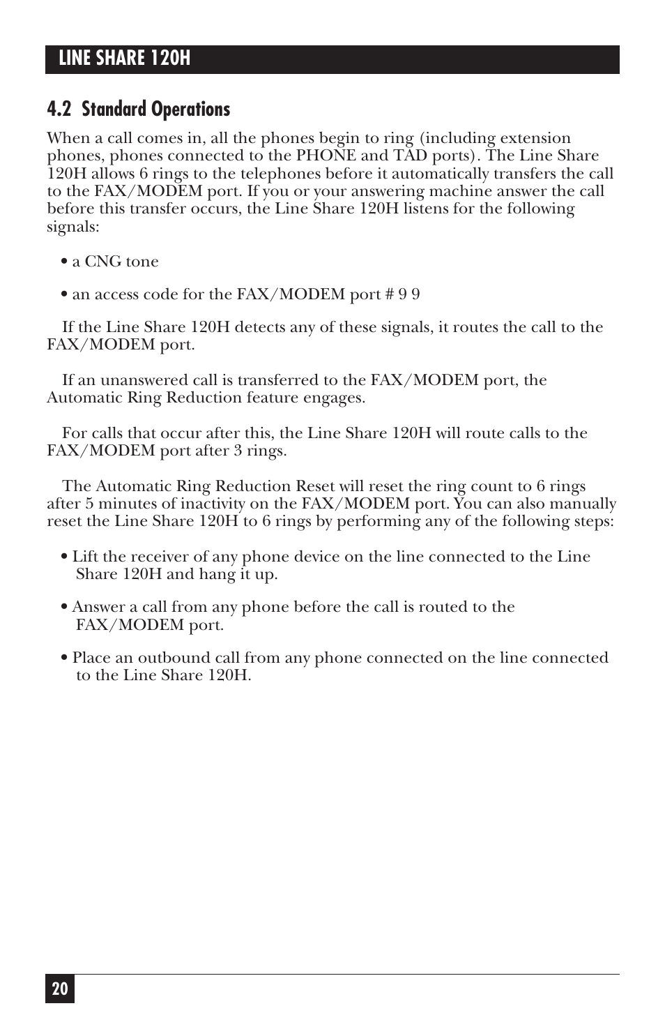 Black Box 120H User Manual | Page 19 / 25
