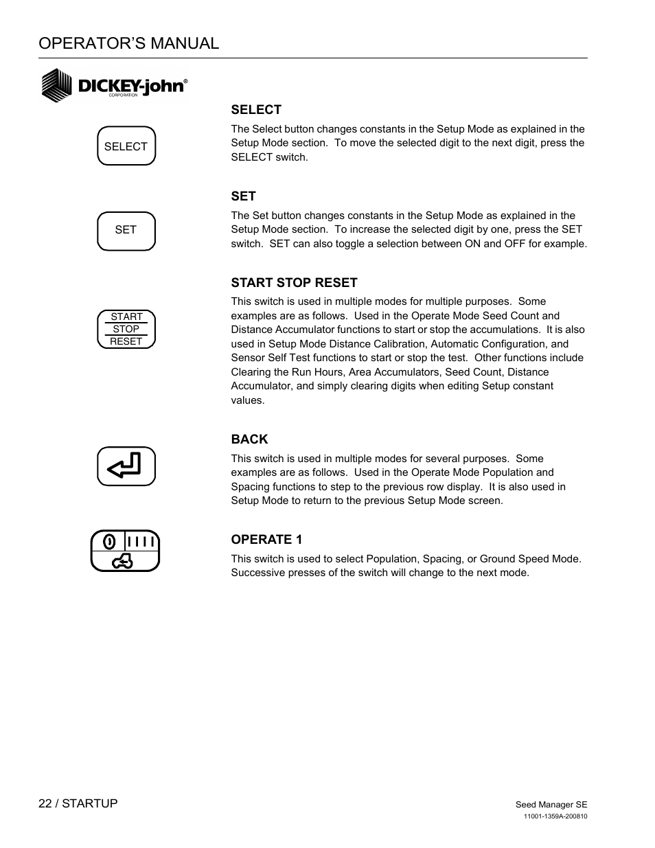 Operator’s manual, L l l l | Great Plains DICKEY-john Seed Manager SE Operator Manual User Manual | Page 24 / 71