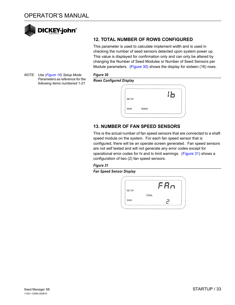 Operator’s manual | Great Plains DICKEY-john Seed Manager SE Operator Manual User Manual | Page 35 / 71