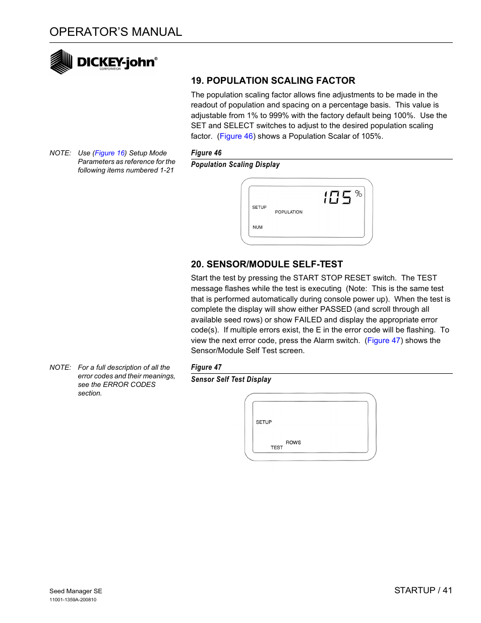 Operator’s manual | Great Plains DICKEY-john Seed Manager SE Operator Manual User Manual | Page 43 / 71