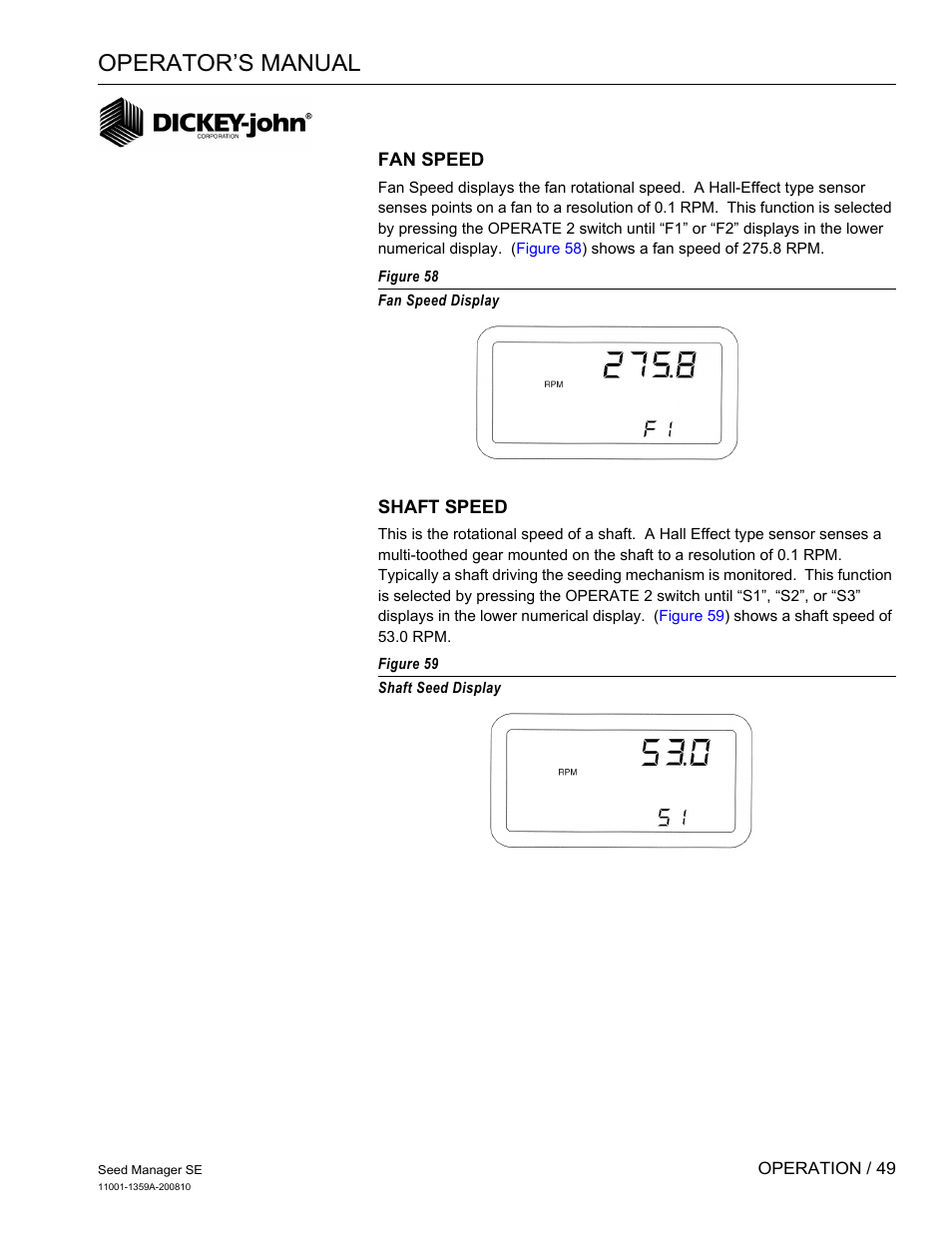 Operator’s manual | Great Plains DICKEY-john Seed Manager SE Operator Manual User Manual | Page 51 / 71
